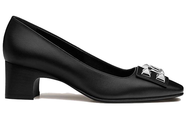 Order (W) HERMES Sepatu Hak Tinggi 'Kulit Hitam' H212026Z-02