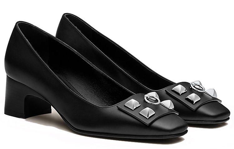 Shop (W) HERMES Sepatu Hak Tinggi 'Kulit Hitam' H212026Z-02