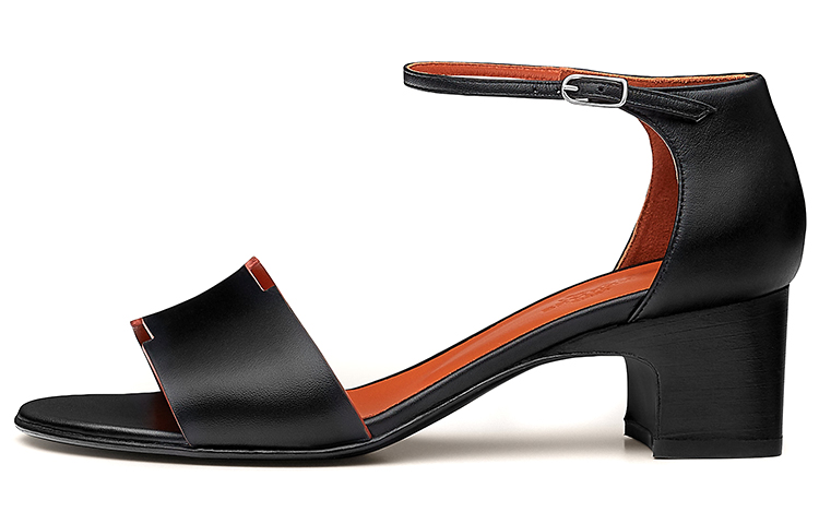 (W) HERMES Demoiselle 'Black Fashion Slide'