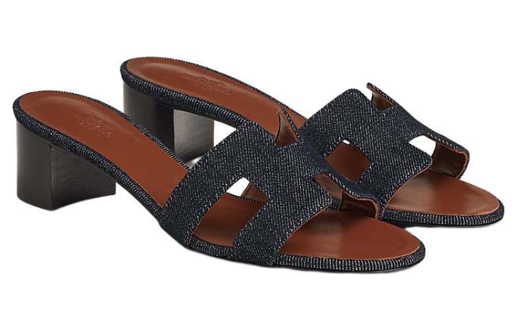 (W) HERMES Denim CMFT Slide 'Black' 圖 4