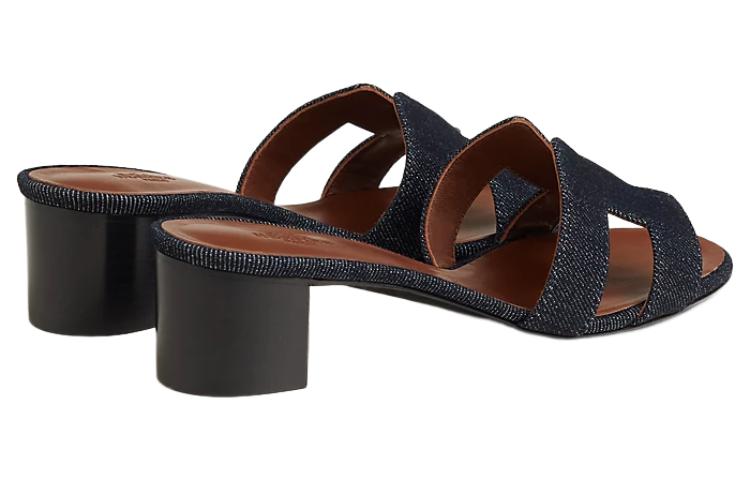 (W) HERMES Denim CMFT Slide 'Black' 圖 5