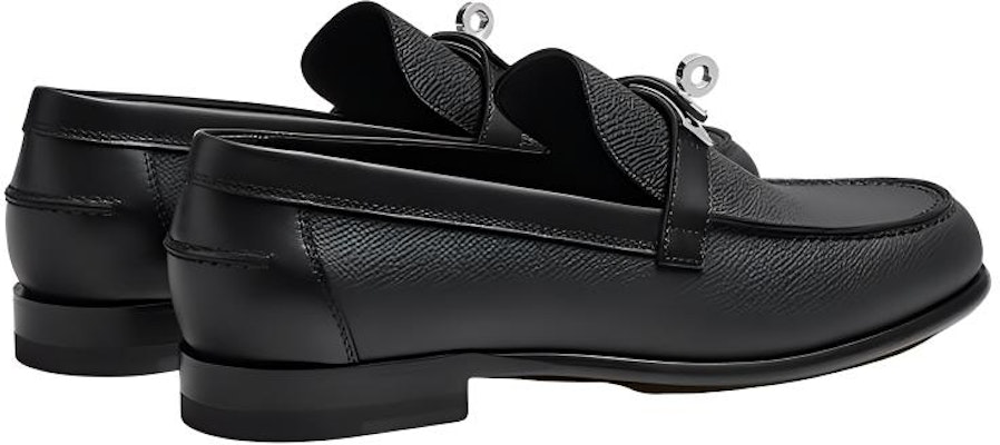 (Women) HERMES Destin 'Black Leather Flat' H222078Z-02 Shop (Women) HERMES Destin 'Black Leather Flat' H222078Z-02