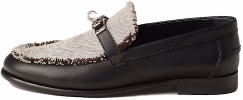 (Women) HERMES Destin 'Grey Black Tassel Canvas' H231065Z-PN (Women) HERMES Destin 'Grey Black Tassel Canvas' H231065Z-PN