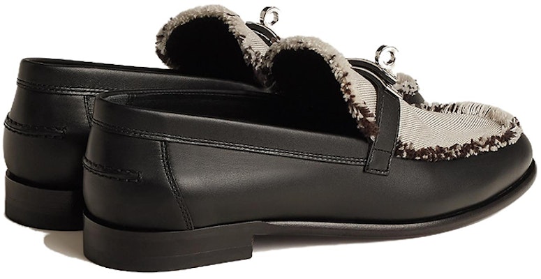(W) HERMES Destin 'Kelabu Hitam Rumbai Kanvas' H231065Z-PN Shop (W) HERMES Destin 'Kelabu Hitam Rumbai Kanvas' H231065Z-PN