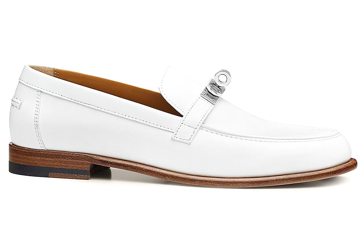 Order (W) 爱马仕 Destin 休闲简单白色平底鞋 H212114Z-V90