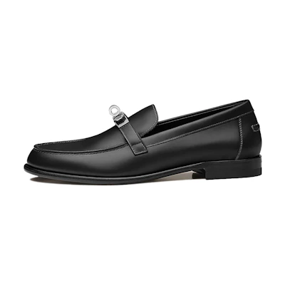 (W) HERMES Destin Loafer 'Black Calfskin'