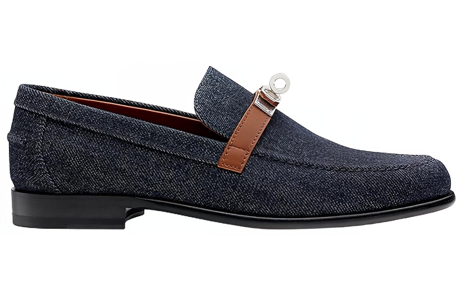 Order (W) HERMES Kasut Loafer Destin 'Denim Biru' H221090Z-48