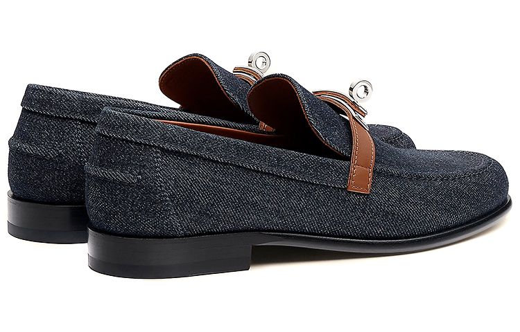 Shop (W) HERMES Destin Loafer 'Biru Denim' H221090Z-48