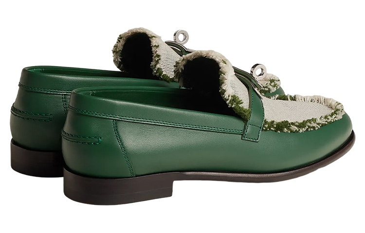Purchase (W) HERMES Destin Mocassino ''Slip-On Verde Moda'' H231065Z-V1