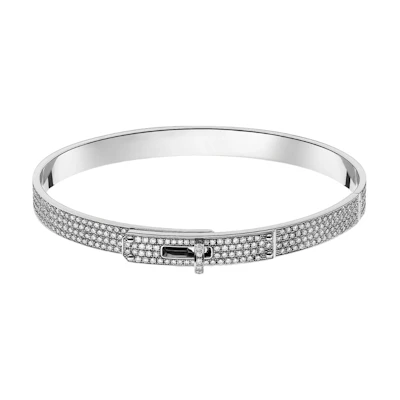 (Women) HERMES Diamond-Studded Elegant 18K Gold Bracelet for Women. H109030B-00SH