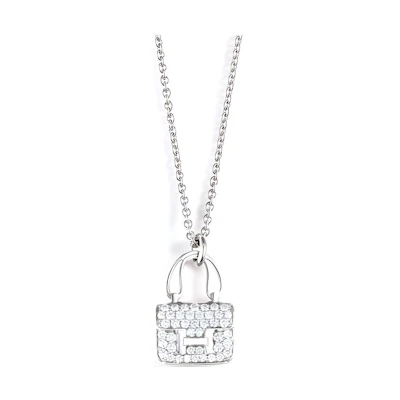 (Women) HERMES Diamond 18K Gold Necklace for Women. H121316B-00
