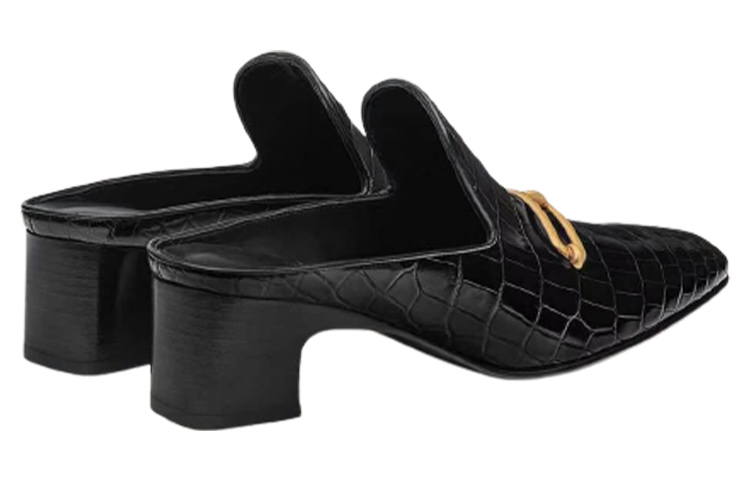 (W) HERMES Diane Leather Round-Toe Mule 'Black' 圖 3