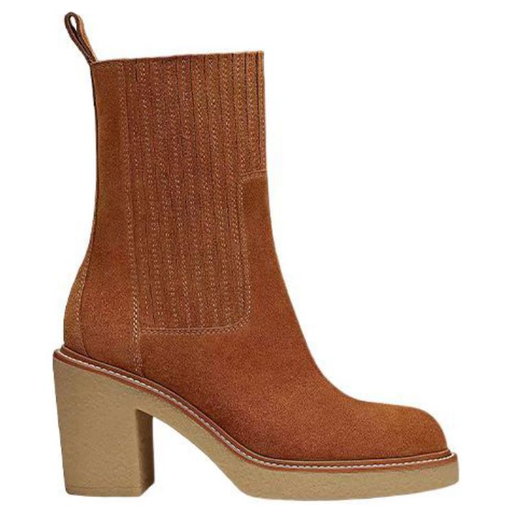 (W) HERMES Donia 70 'Brown Suede Ankle Boot' 圖 2