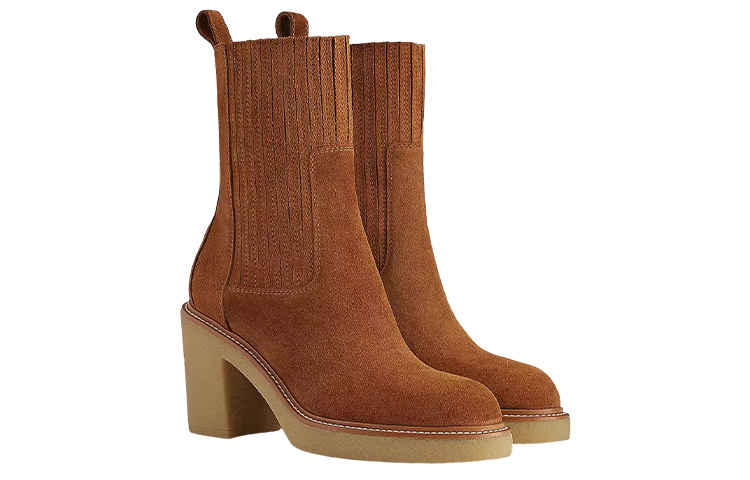 (W) HERMES Donia 70 'Brown Suede Ankle Boot' 圖 4