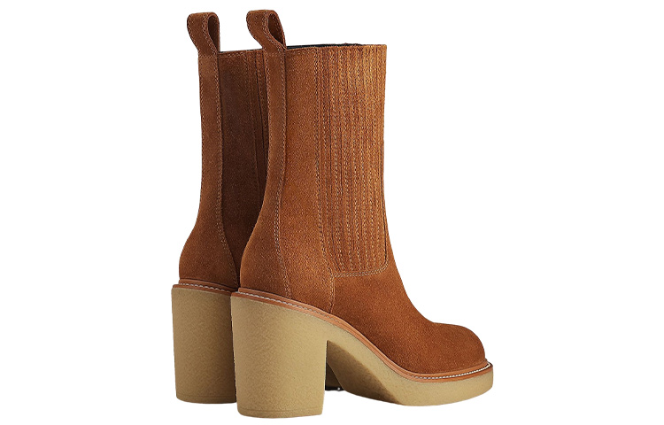 (W) HERMES Donia 70 'Brown Suede Ankle Boot' 圖 5