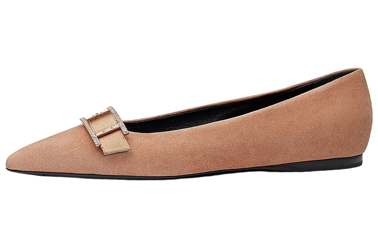 (Women) HERMES Doose 'Nude Pink Ballet Flat' H212136Z-59