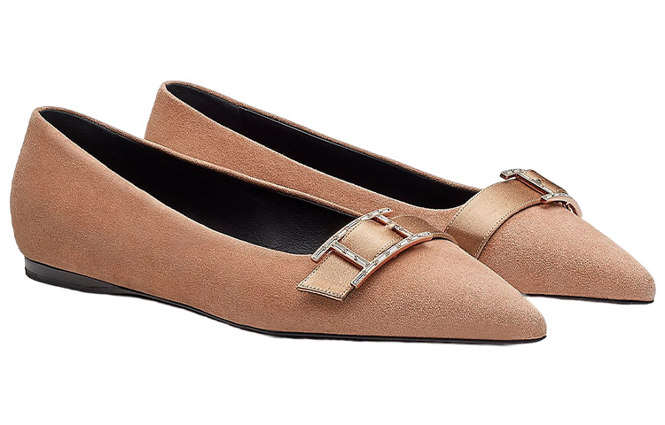(W) HERMES Doose 'Nude Pink Ballet Flat' 圖 3