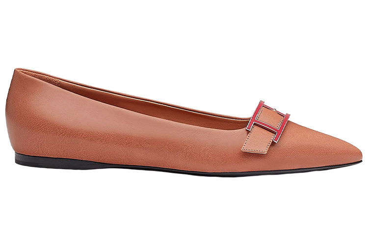 Order (W) HERMÈS Doose Ballerines Plates ''Rose Pink'' H212134Z-9M
