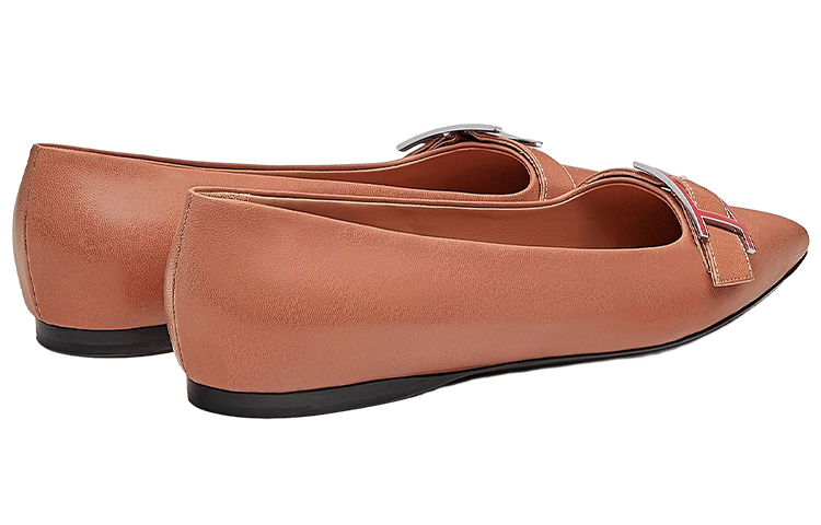 Shop (W) HERMÈS Doose Ballerines Plates ''Rose Pink'' H212134Z-9M