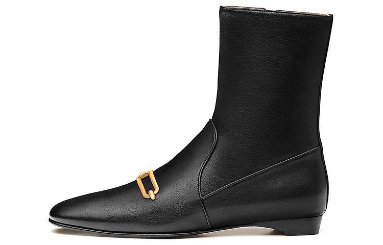 (Women) HERMES Dora Ankle Boot 'Black Goat Leather' H212037Z-02