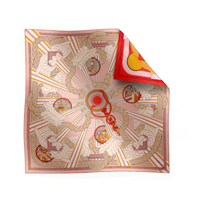 (Women) HERMES Double-Sided Silk Scarf - Pink H904097Sv03