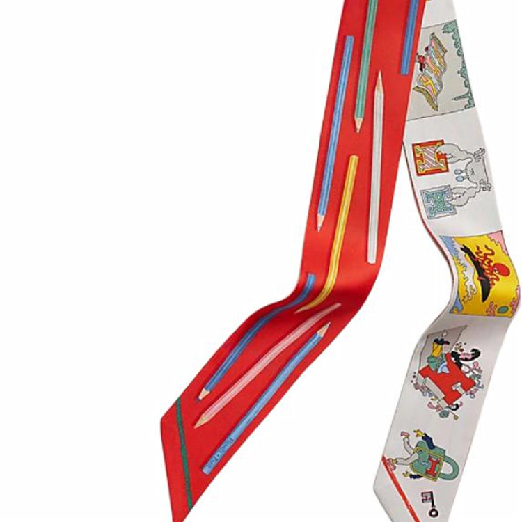 (Women) HERMES Double-Sided Geometric Design Silk Scarf for Women - Red/Green H064221S02 圖 3