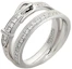Order (W) HERMES Cincin Platinum Double Circle Full Diamond Perak H124607B