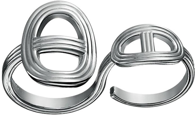 (W) エルメス ダブルリング TGM 925シルバー リング シルバー H114603B Buy (W) エルメス ダブルリング TGM 925シルバー リング シルバー H114603B