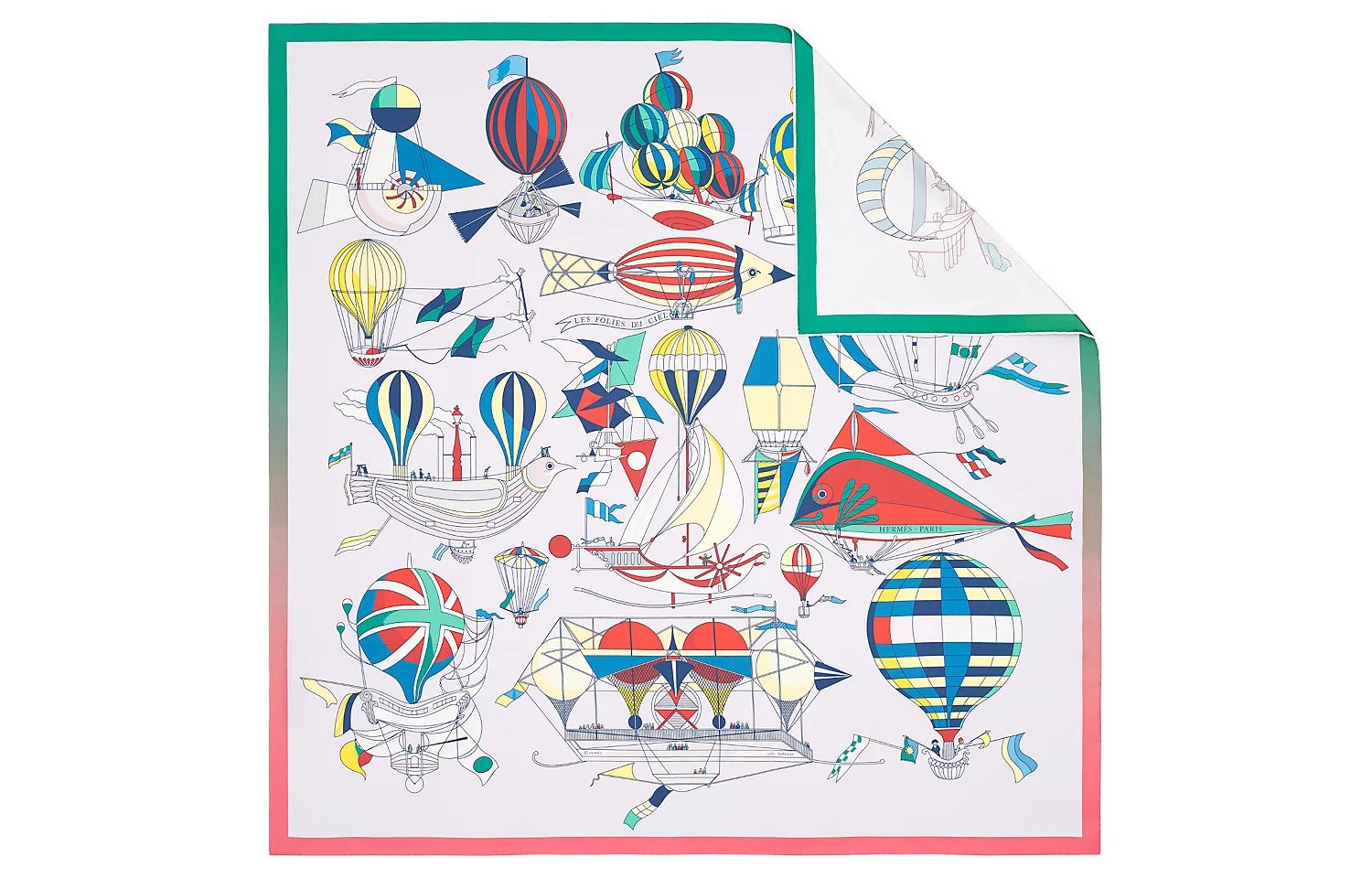 (Women) HERMES Dream of Flying 90x90cm Reversible Silk Scarf for Women Multi-Color H901722S-07 圖 2