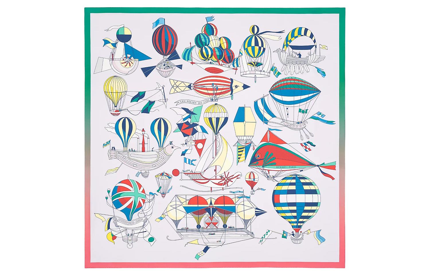(Women) HERMES Dream of Flying 90x90cm Reversible Silk Scarf for Women Multi-Color H901722S-07 圖 3