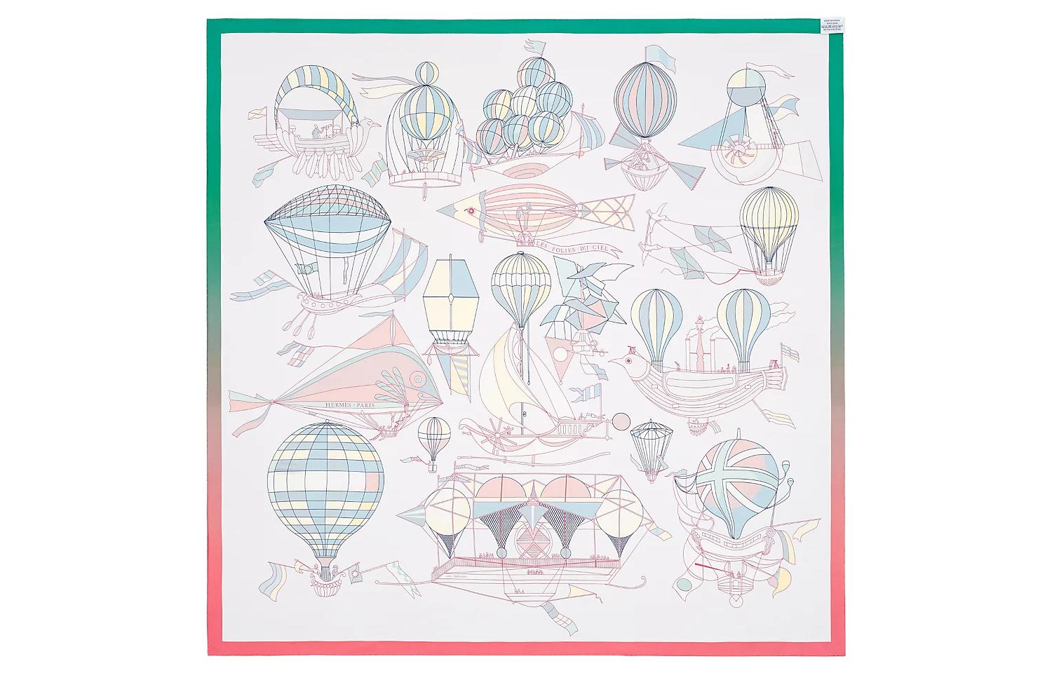 (Women) HERMES Dream of Flying 90x90cm Reversible Silk Scarf for Women Multi-Color H901722S-07 圖 4