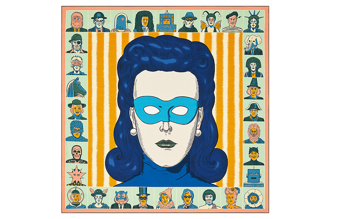 (Women) HERMES Dress Code 90cm Double-Sided Scarf Yellow H903780S-04 圖 2