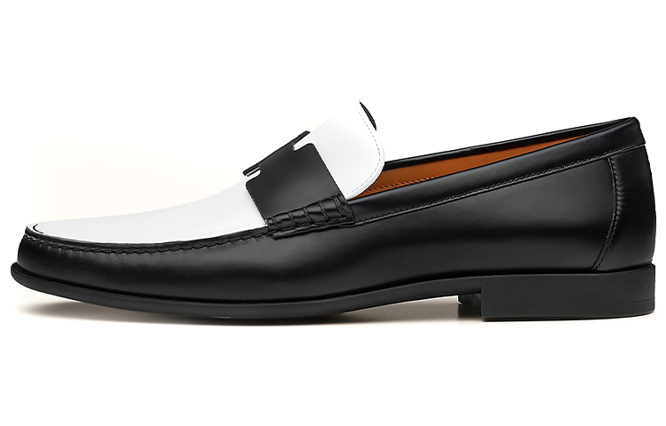 (Women) HERMES Duke 'Black White Glossy Calfskin Loafer' H212856Z-A05