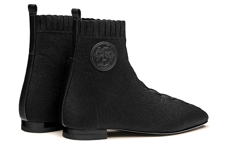 Shop (W) HERMES Duo ''Zwarte Gebreide Schoen'' H212162Z-02