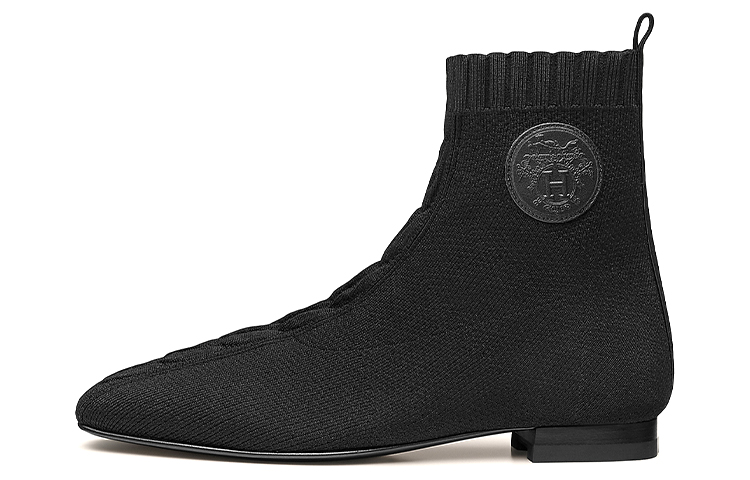 (W) HERMES Duo 'Black Knit Boot'