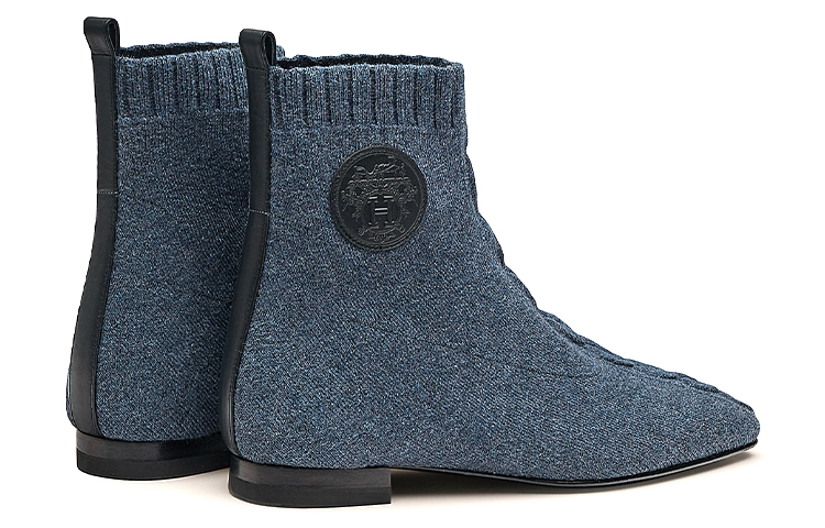 (W) HERMES Duo Knit 'Deep Blue' 圖 4