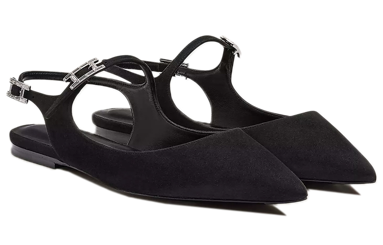 (W) HERMES Edie Flat 'Black Goat Leather' 圖 3