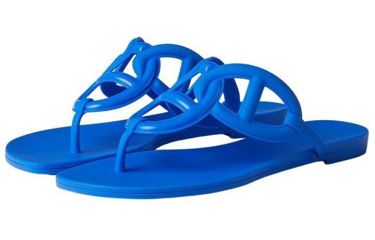 Lookbook (W) エルメス エジェリ スライド (ブルー) H221001Z-BO