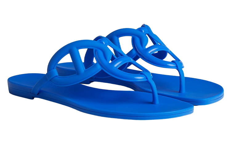 Shop (W) エルメス エジェリ スライド (ブルー) H221001Z-BO