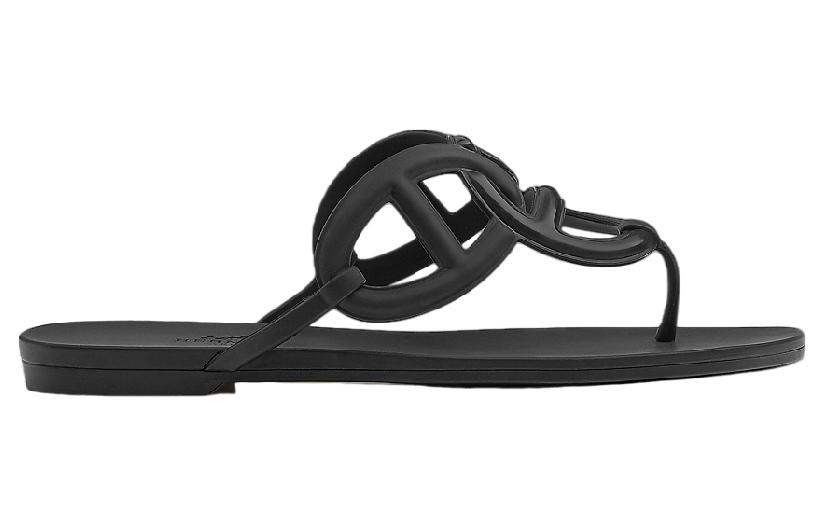 Order (W) Selipar Rata HERMES Egerie 'Fesyen Hitam' H221001Z-02