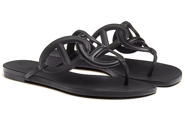 Lookbook (W) Selipar Rata HERMES Egerie 'Fesyen Hitam' H221001Z-02