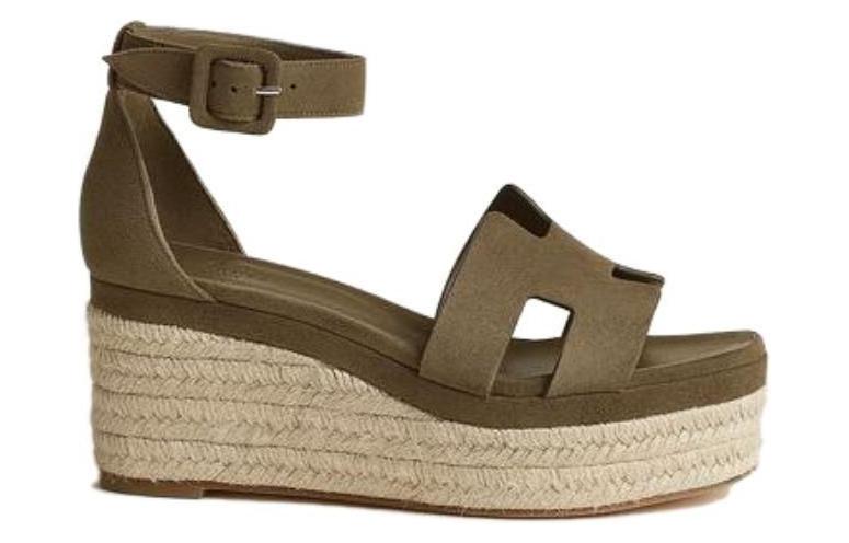 Order (W) 에르메스 엘다 샌들 (다크 그린) H222136Z-1R