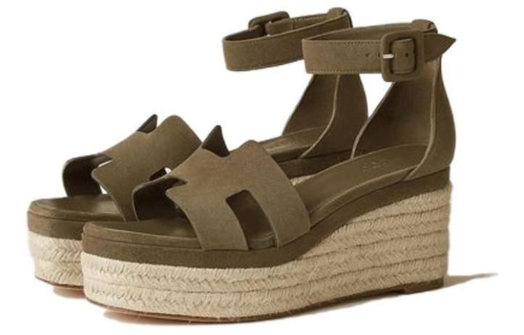 Lookbook (W) 에르메스 엘다 샌들 (다크 그린) H222136Z-1R