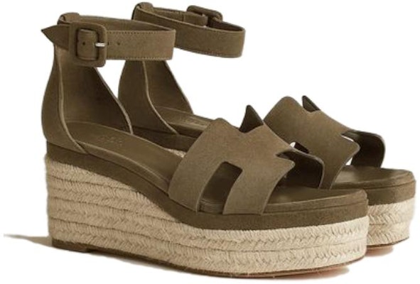 (W) HERMES Elda Sandal 'Hijau Gelap' H222136Z-1R Shop (W) HERMES Elda Sandal 'Hijau Gelap' H222136Z-1R