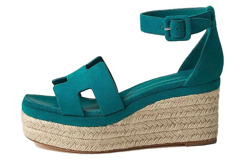 (Women) HERMES Elda Sandal 'Green' H222136Z-ED