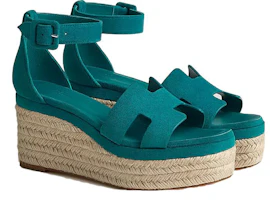 Shop (W) HERMES Sandalia Elda 'Verde' H222136Z-ED