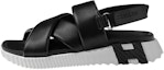 Buy (W) HERMES Kulit Elektrik Sandal Velcro 'Hitam Putih' H222160Z-02