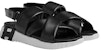 (W) HERMES Kulit Elektrik Sandal Velcro 'Hitam Putih' H222160Z-02