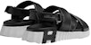 (W) HERMES Kulit Elektrik Sandal Velcro 'Hitam Putih' H222160Z-02