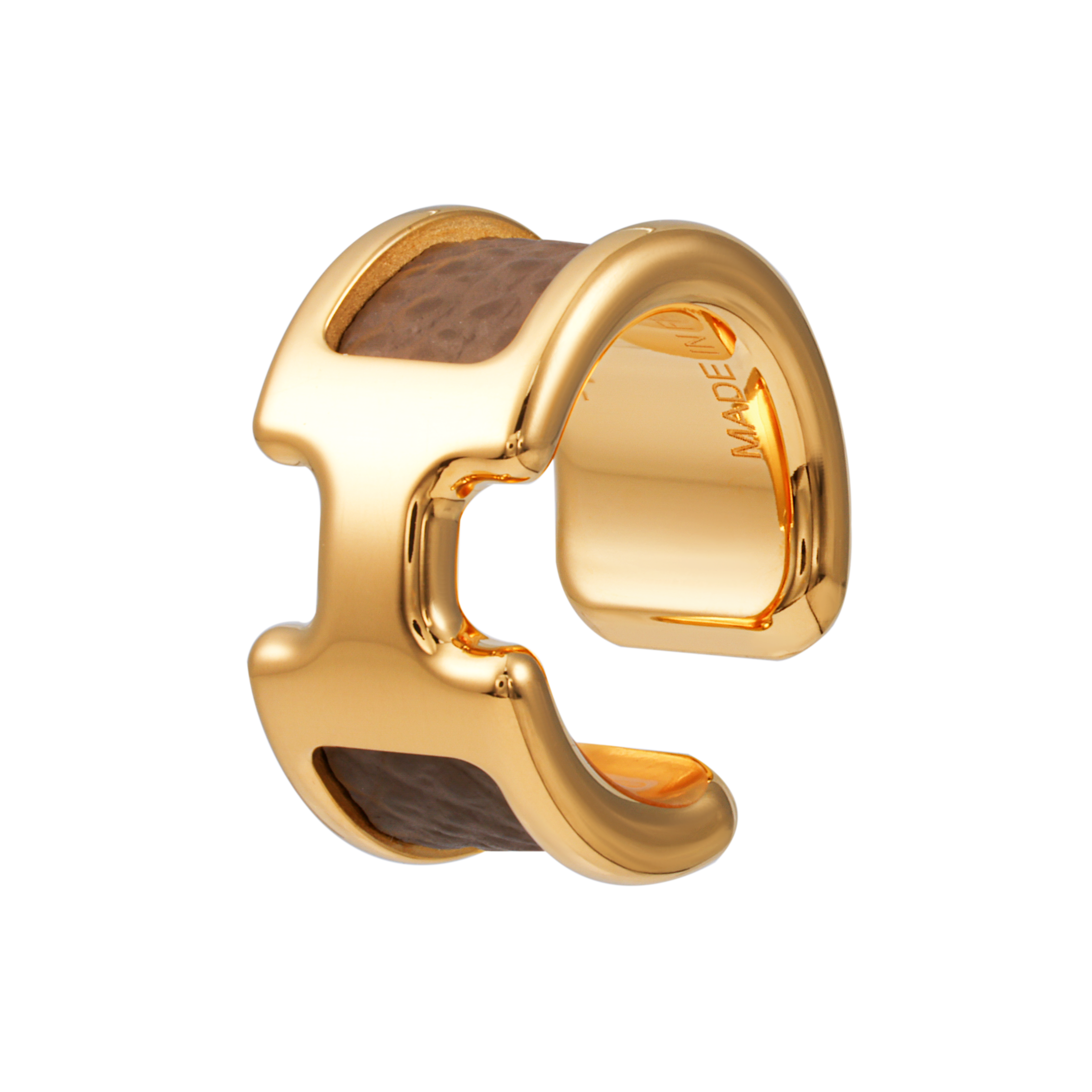 Lookbook (W) HERMES 優雅簡約皮革夾式耳環. H010734CC18